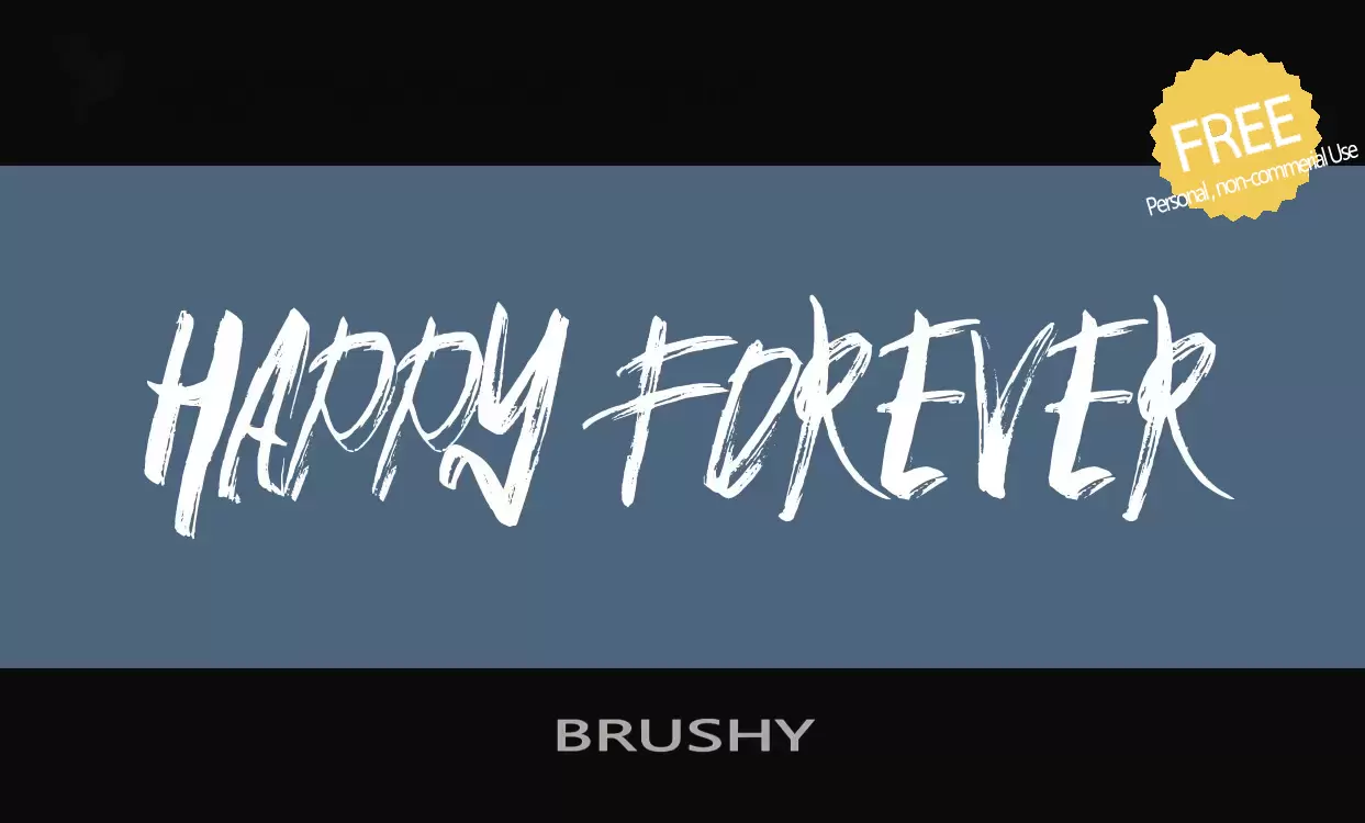 Font Sample of BRUSHY