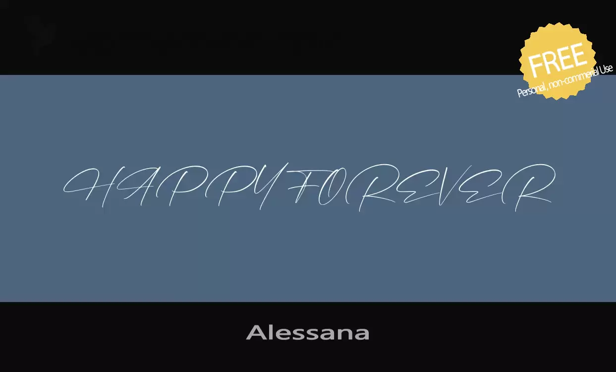 Font Sample of Alessana