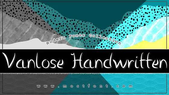Typographic Design of Vanlose-Handwritten