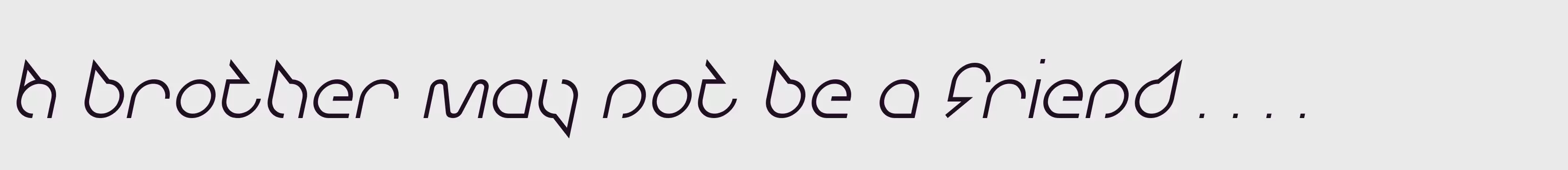 「Italic」字体效果图