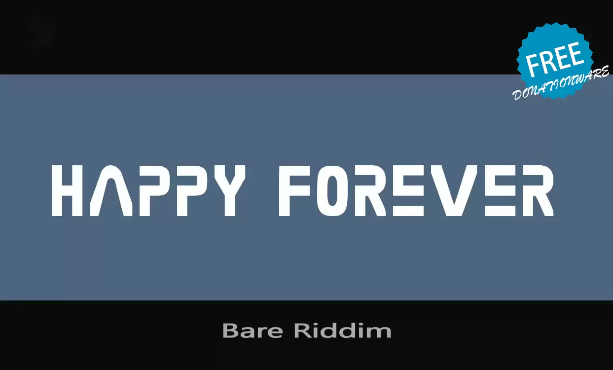 「Bare-Riddim」字体效果图