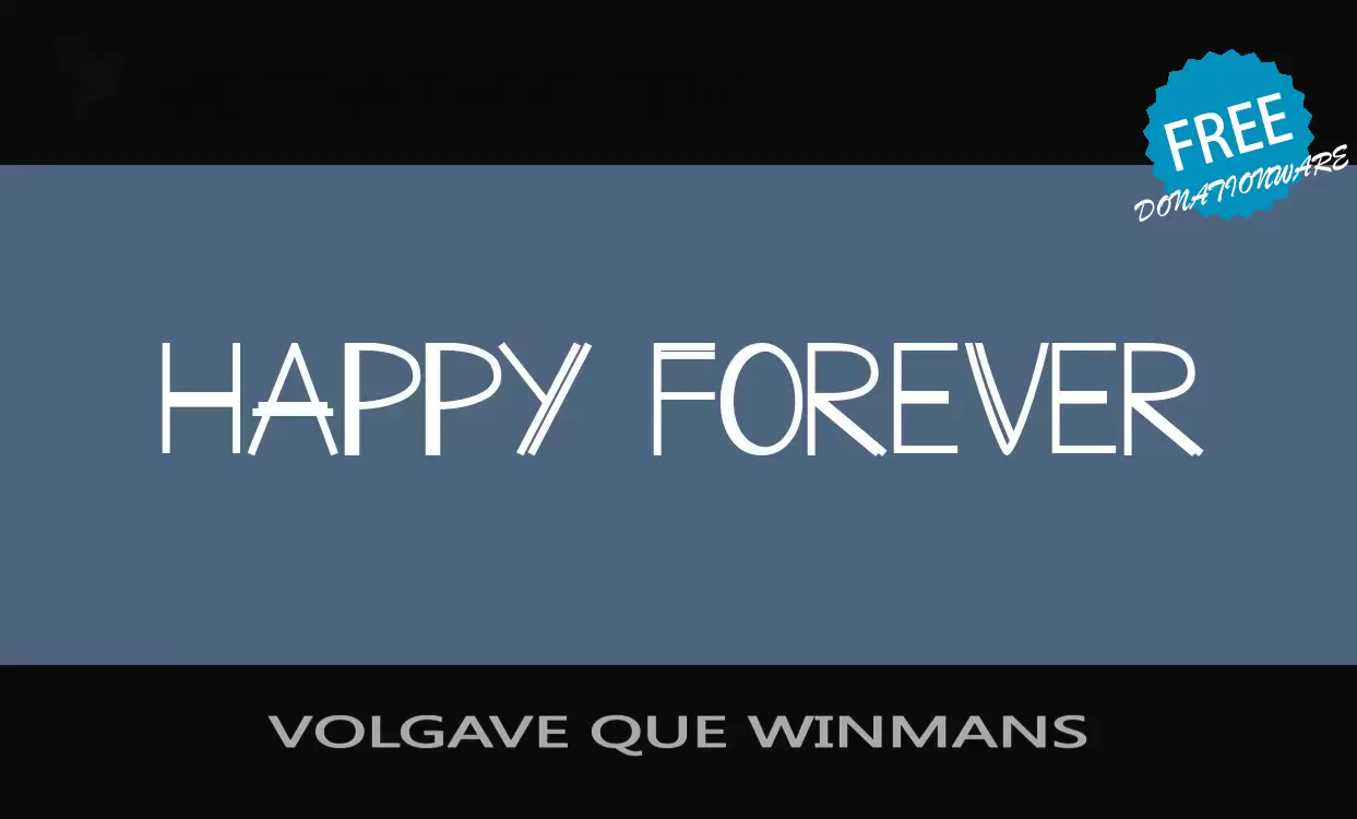 「VOLGAVE-QUE-WINMANS」字体效果图