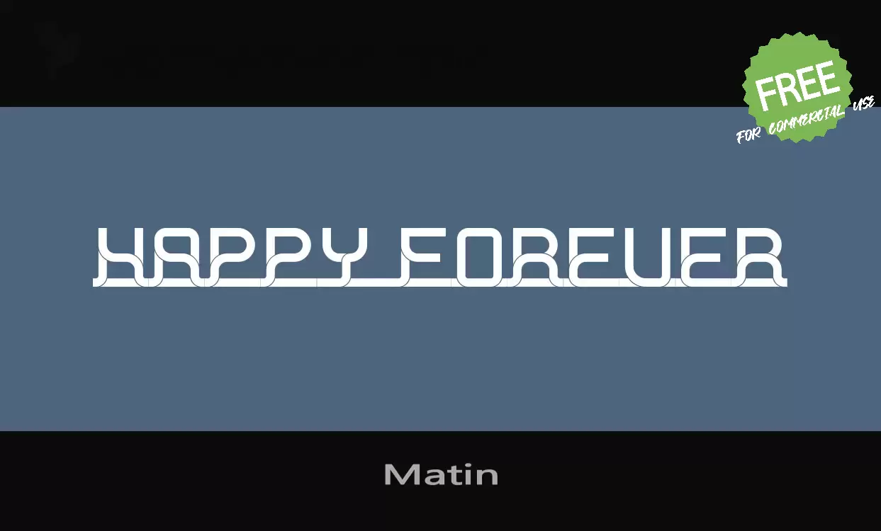 Font Sample of Matin