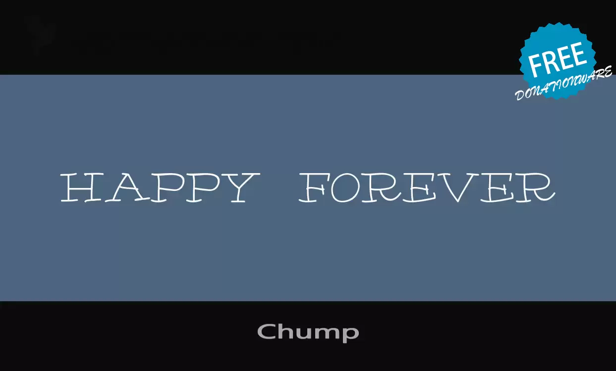 「Chump」字体效果图