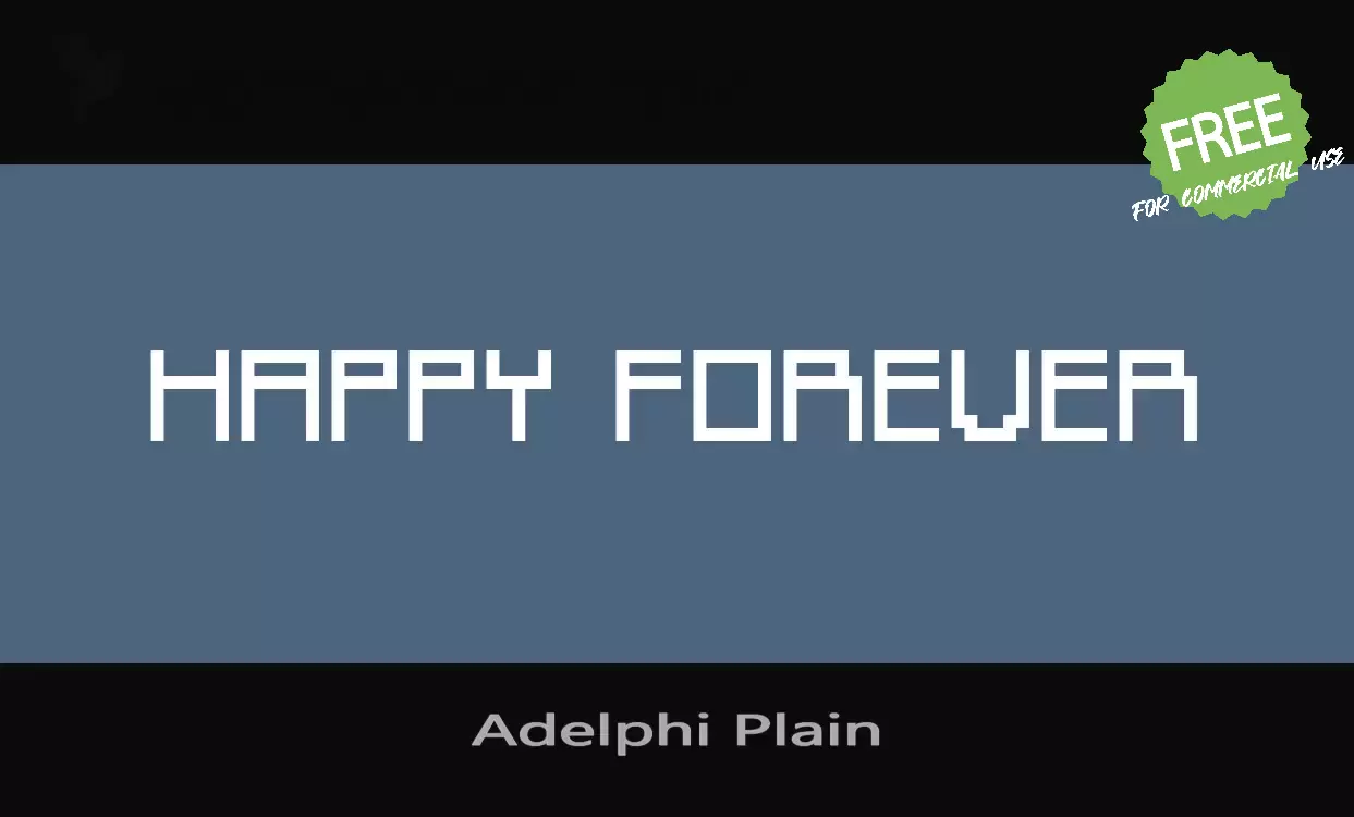 「Adelphi-Plain」字体效果图