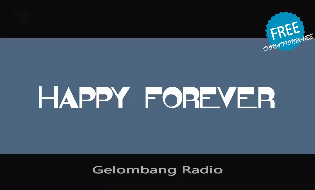 Font Sample of Gelombang-Radio