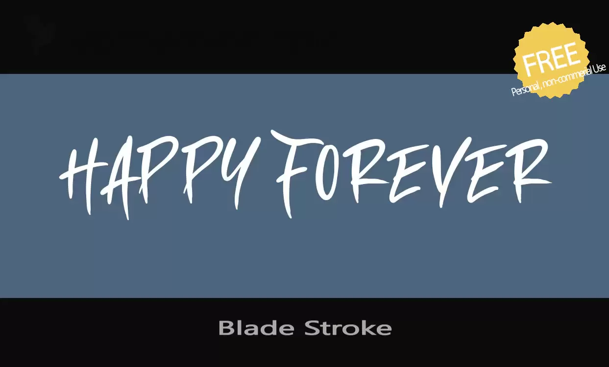 Font Sample of Blade-Stroke