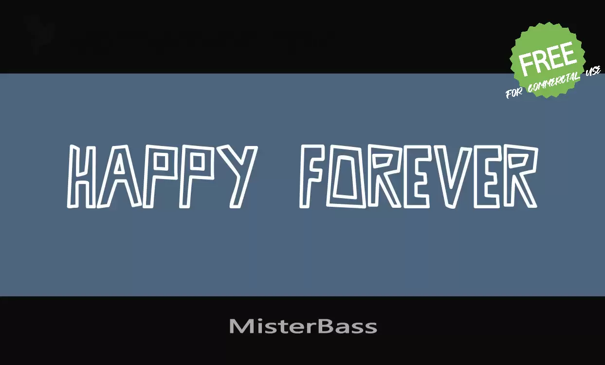 「MisterBass」字体效果图