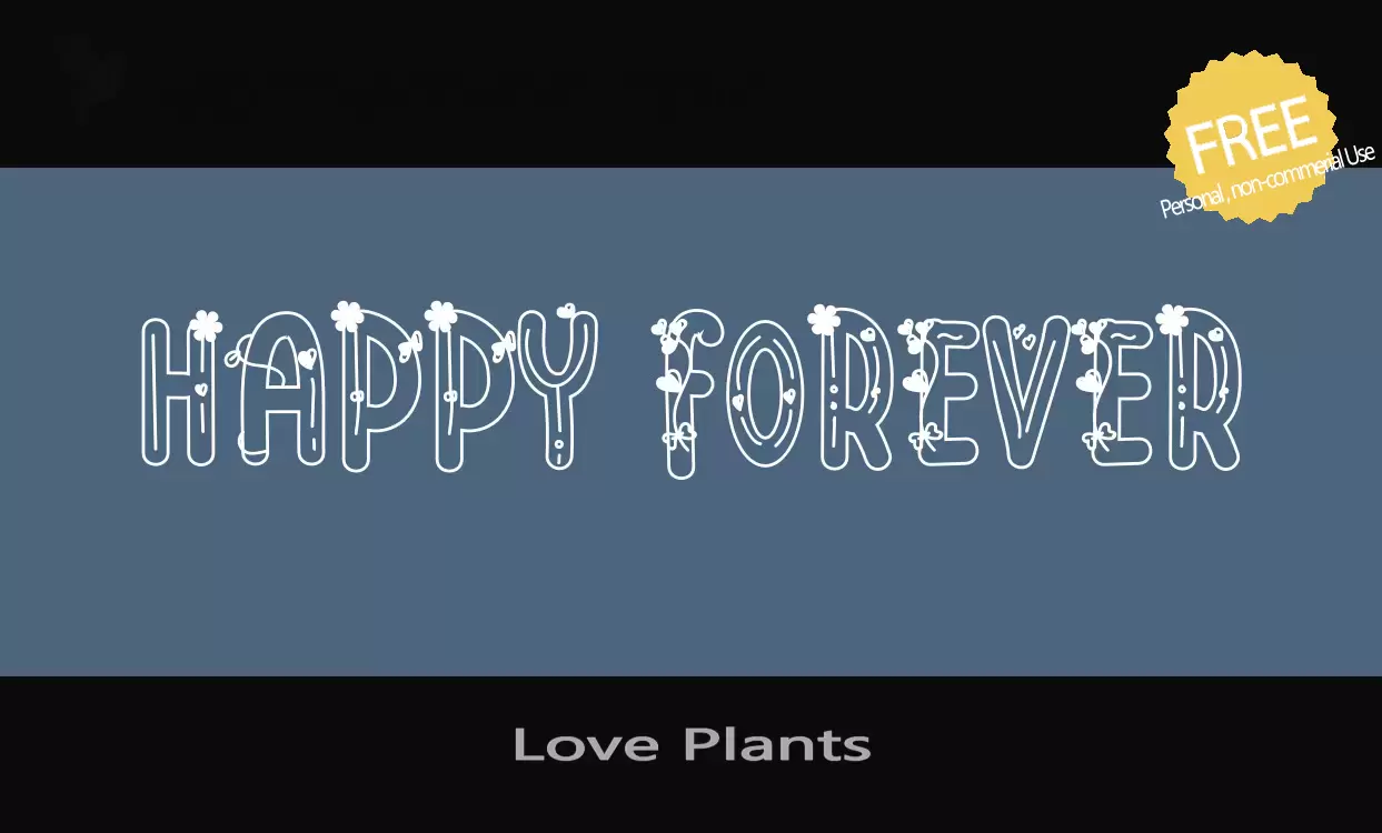 「Love-Plants」字体效果图