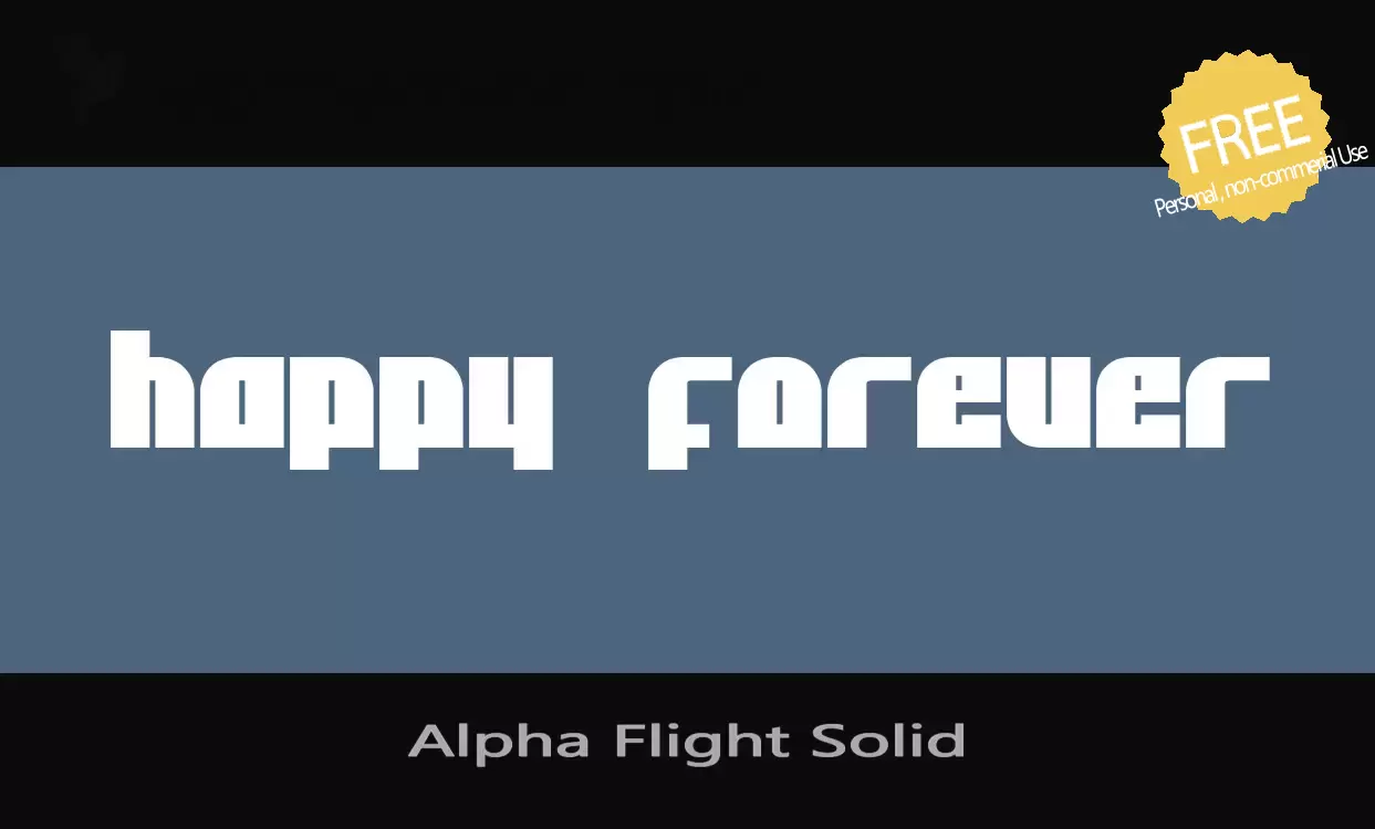 「Alpha-Flight-Solid」字体效果图