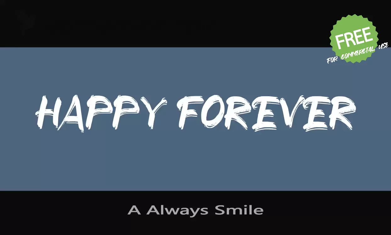 「A-Always-Smile」字体效果图