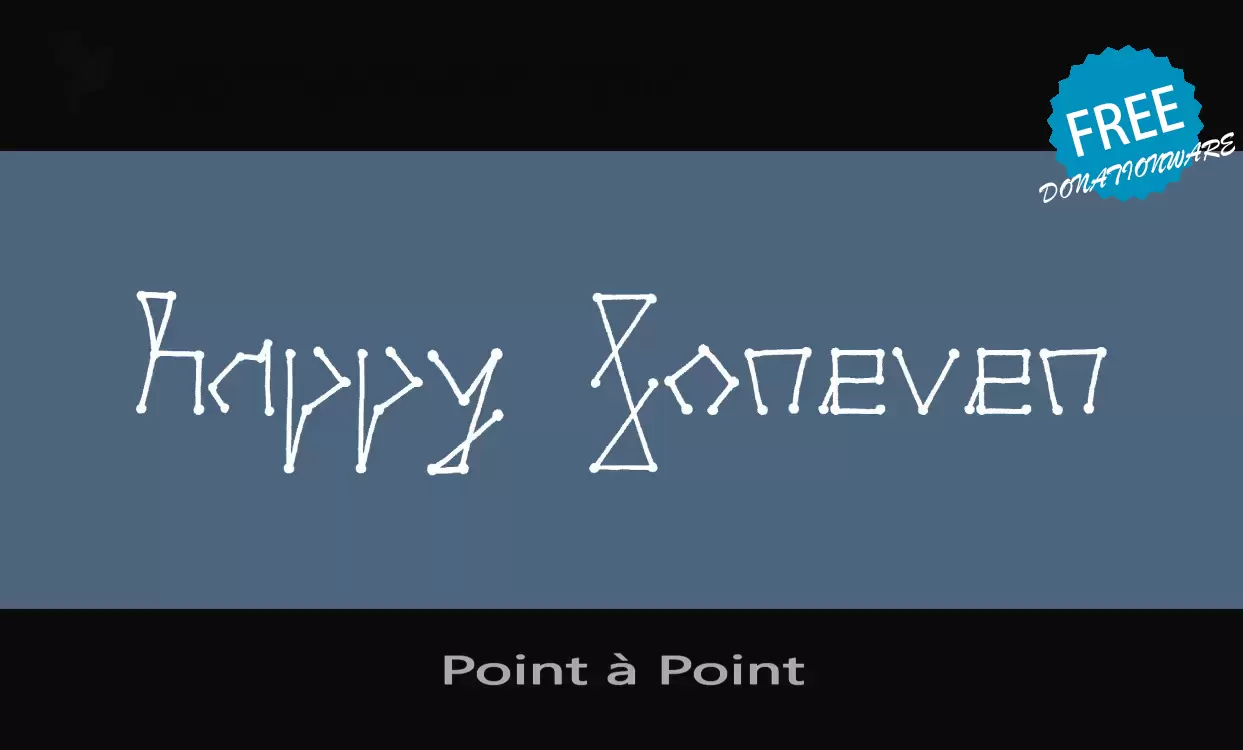 「Point-à-Point」字体效果图