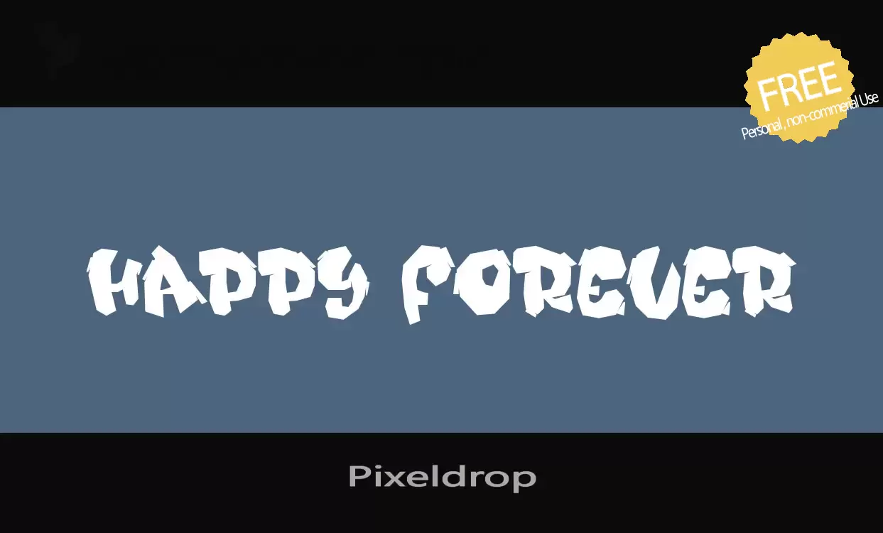 「Pixeldrop」字体效果图