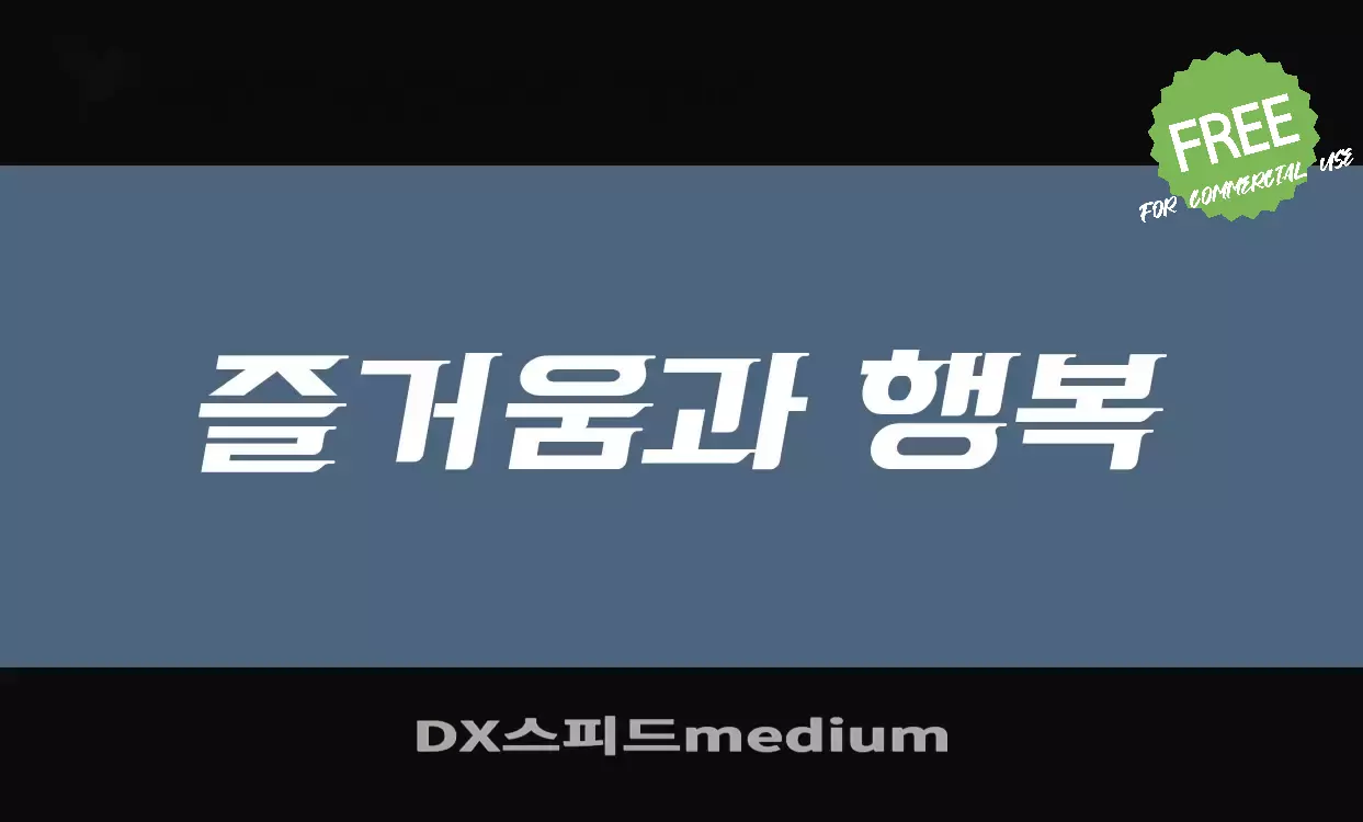 Font Sample of DX스피드medium