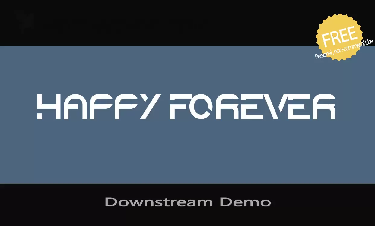 Font Sample of Downstream-Demo