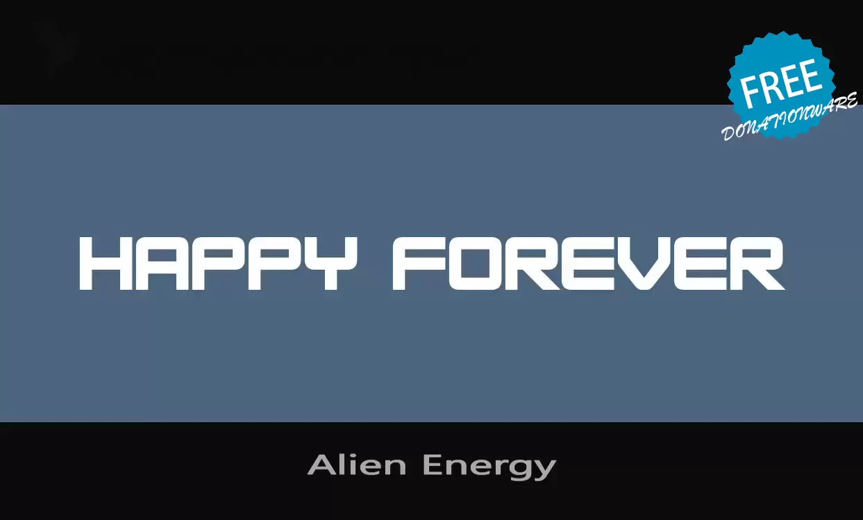 「Alien-Energy」字体效果图