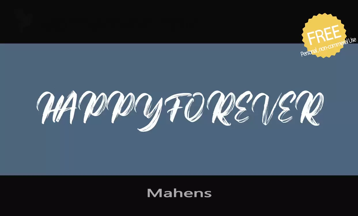 「Mahens」字体效果图