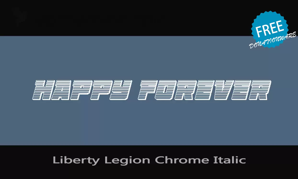 Sample of Liberty-Legion-Chrome-Italic