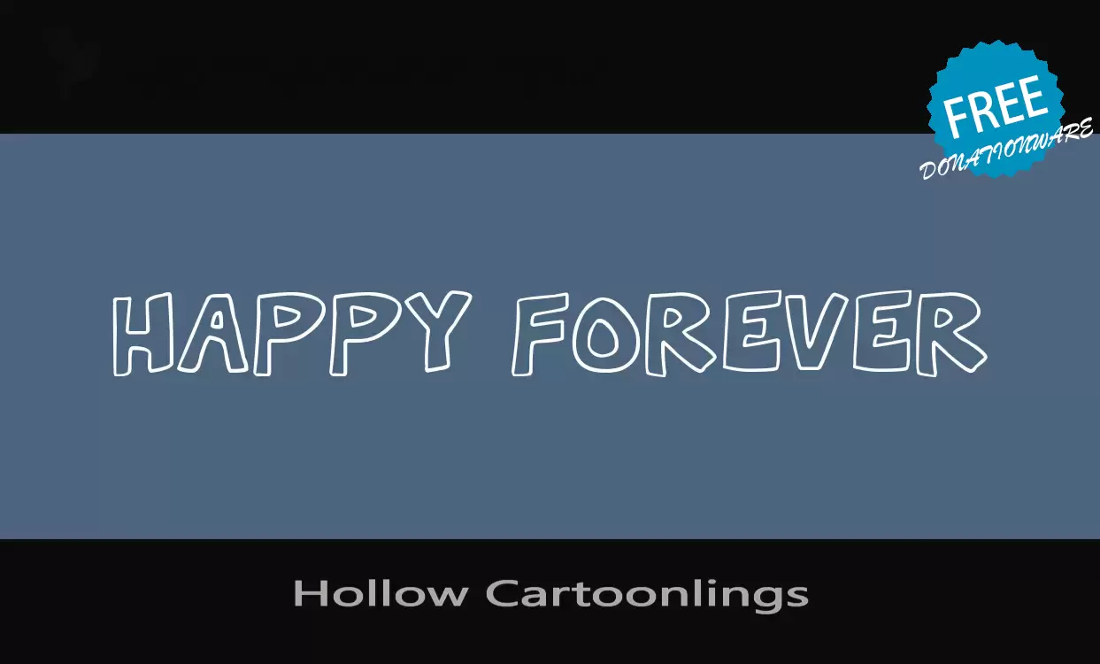 「Hollow-Cartoonlings」字体效果图