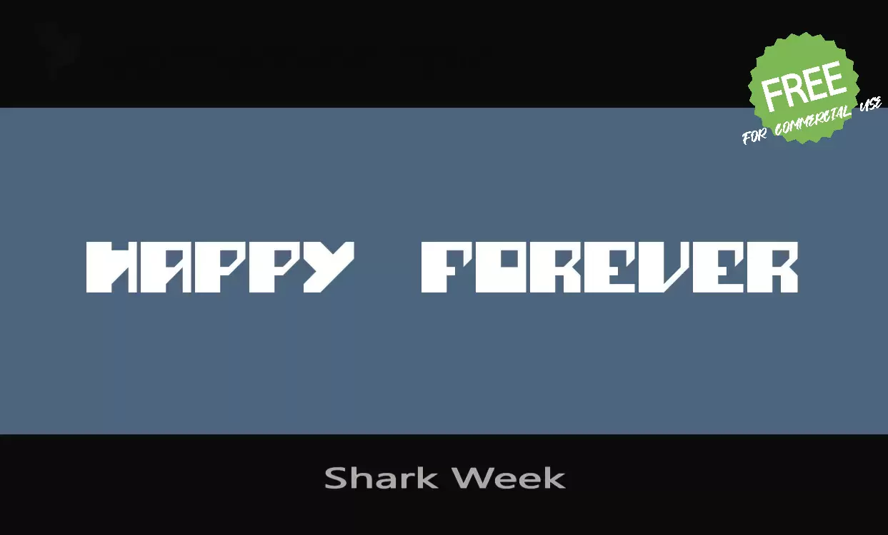 「Shark-Week」字体效果图