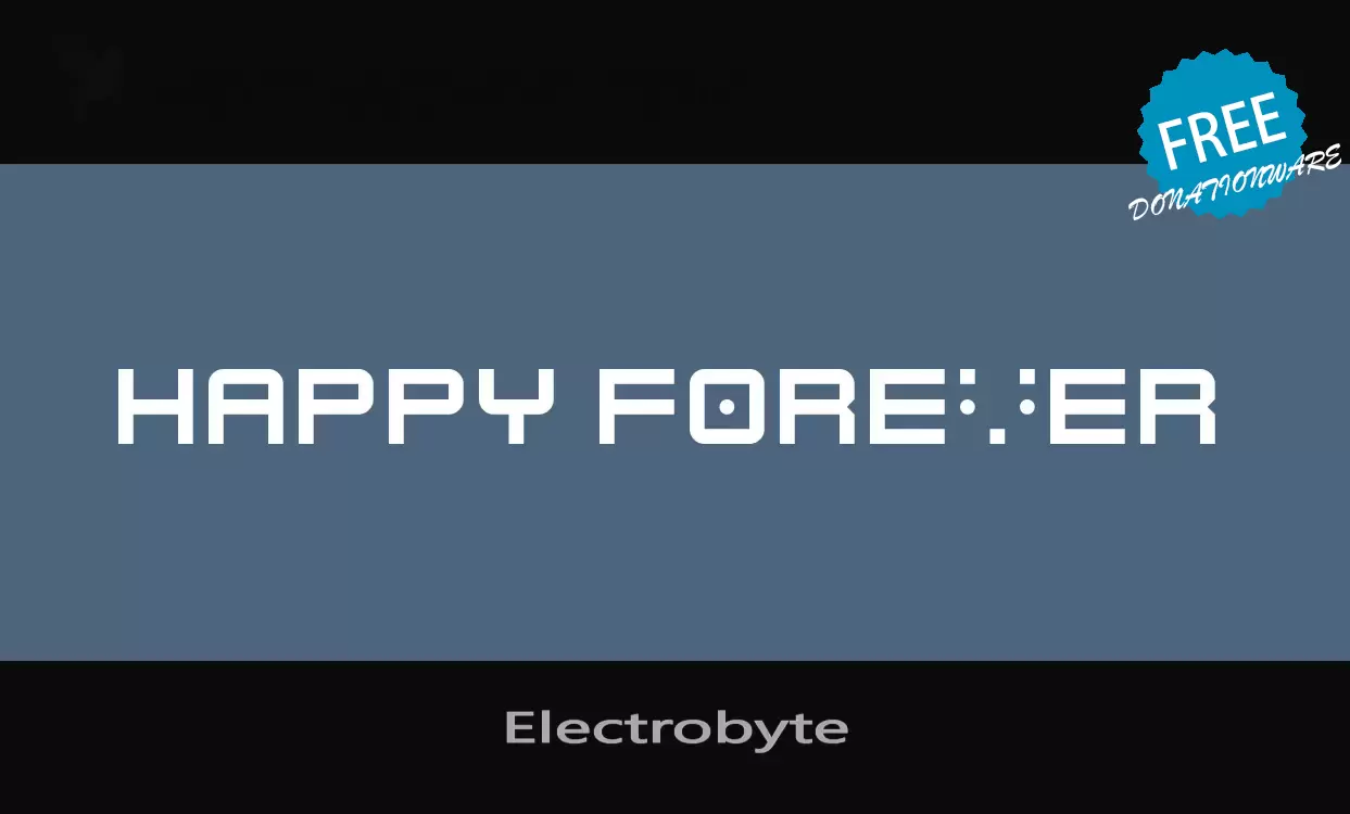 Font Sample of Electrobyte