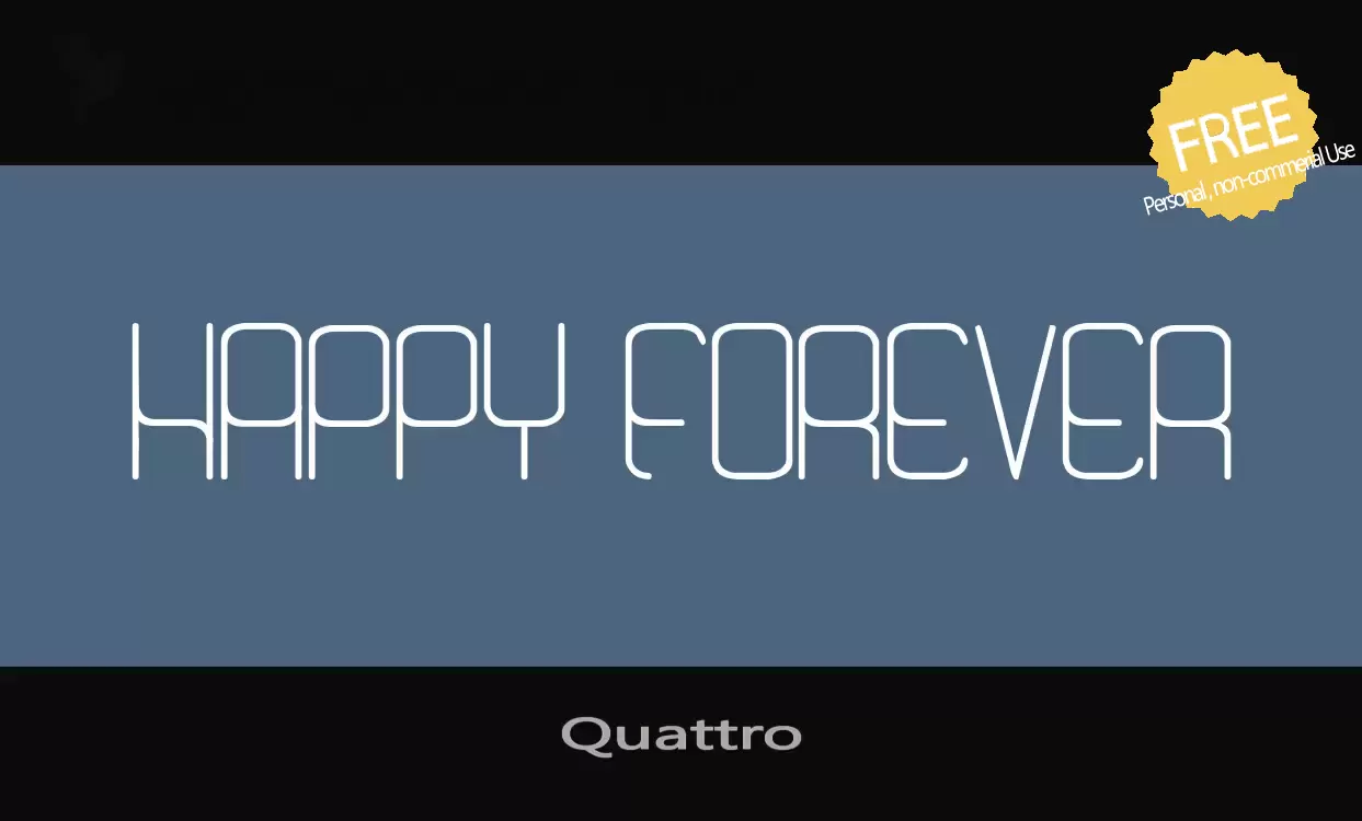 Font Sample of Quattro