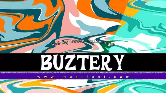 「BUZTERY」字体排版样式