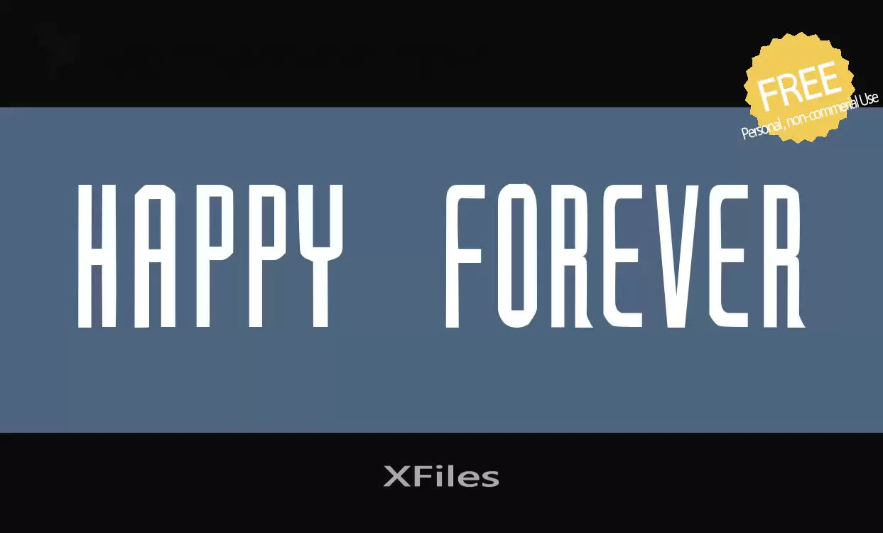 「XFiles」字体效果图