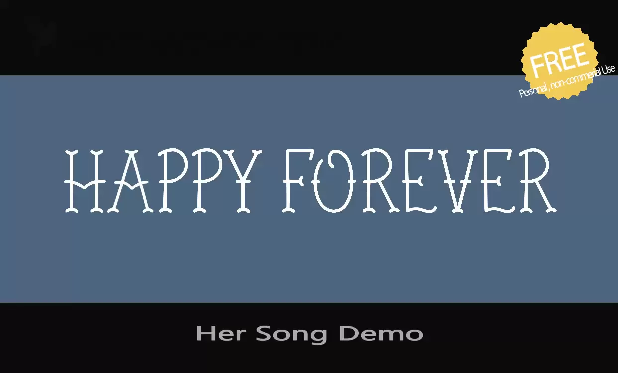Font Sample of Her-Song-Demo