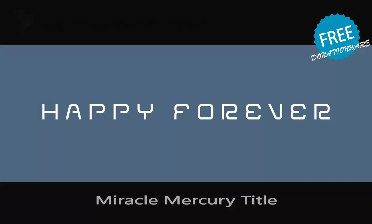 Font Sample of Miracle-Mercury-Title
