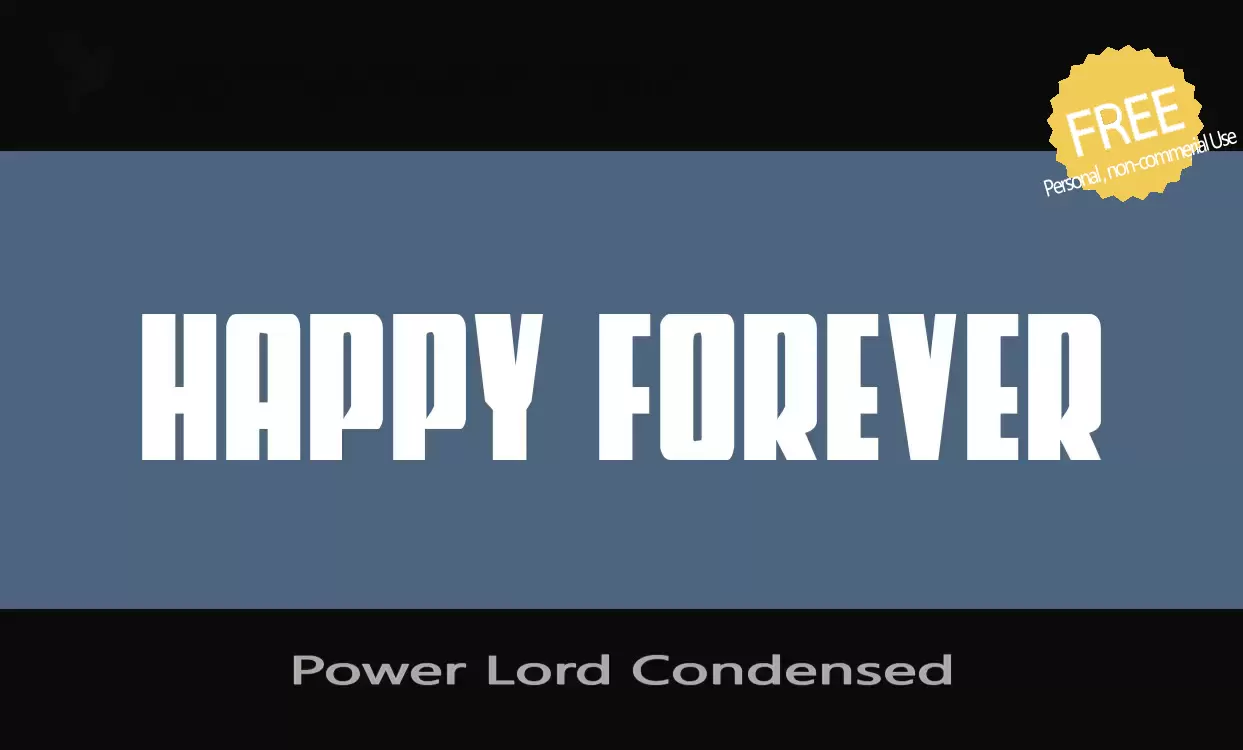 Font Sample of Power-Lord-Condensed