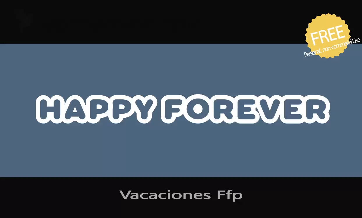 「Vacaciones-Ffp」字体效果图