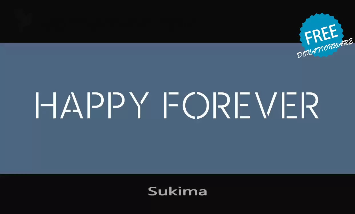 Font Sample of Sukima