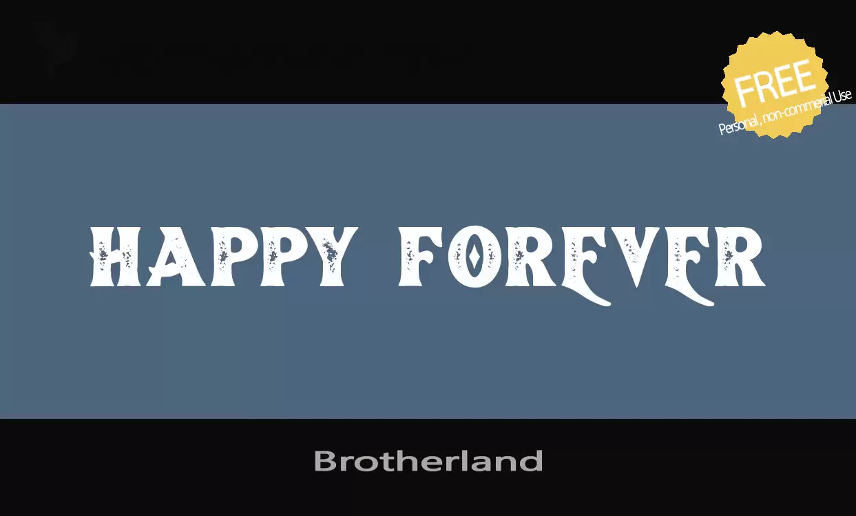 「Brotherland」字体效果图