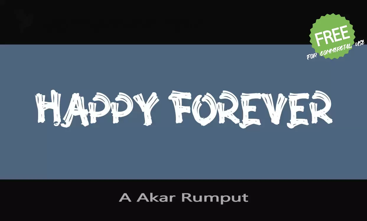 Font Sample of A-Akar-Rumput