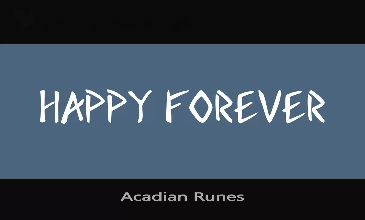 Font Sample of Acadian-Runes