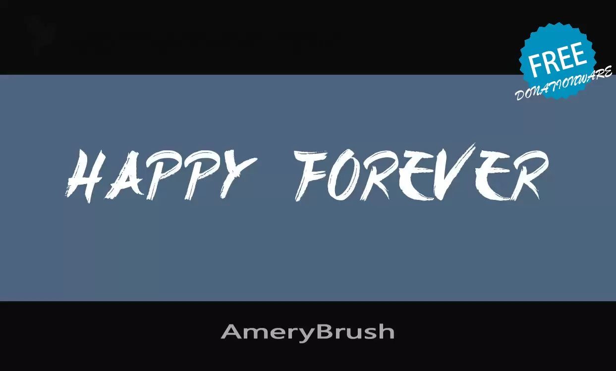 「AmeryBrush」字体效果图