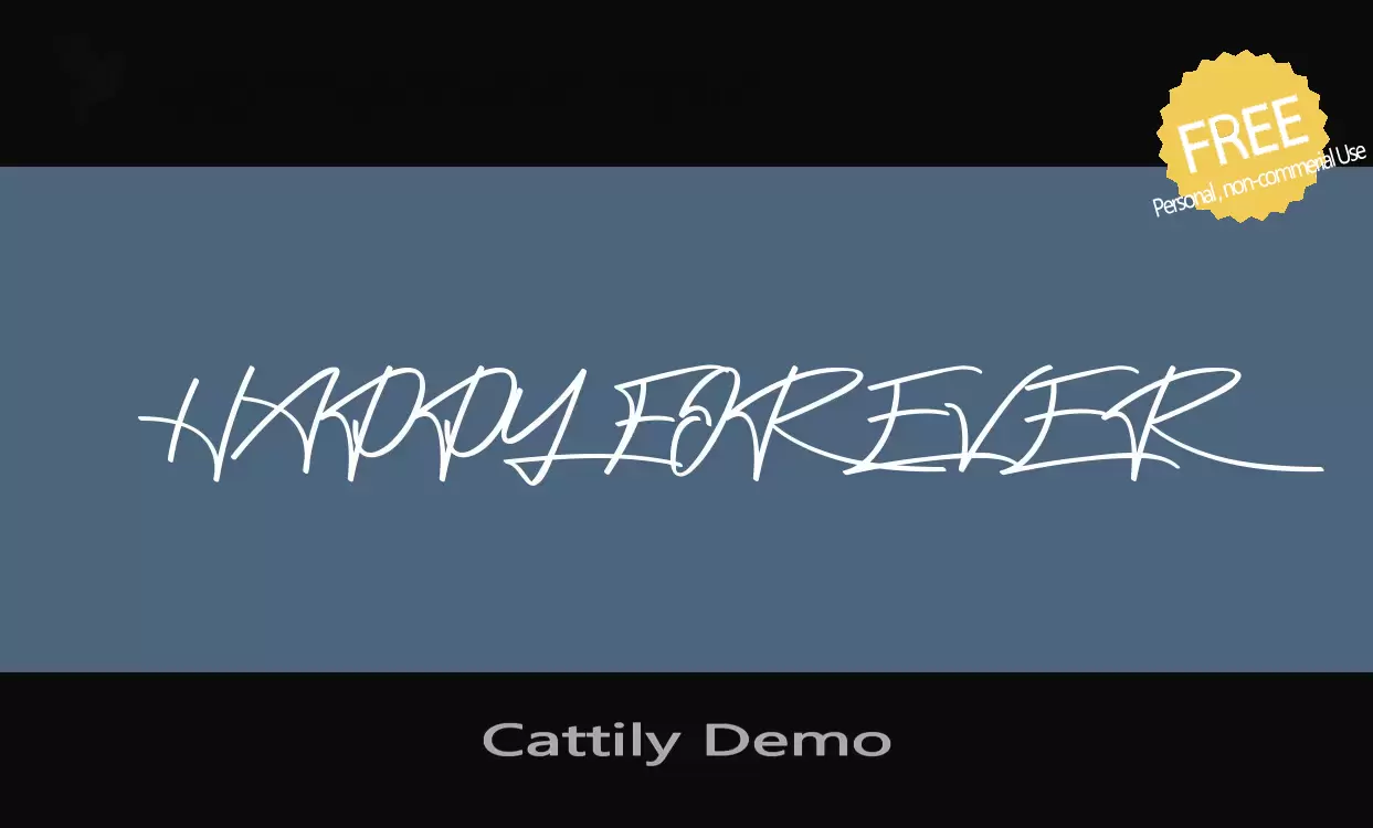 「Cattily-Demo」字体效果图