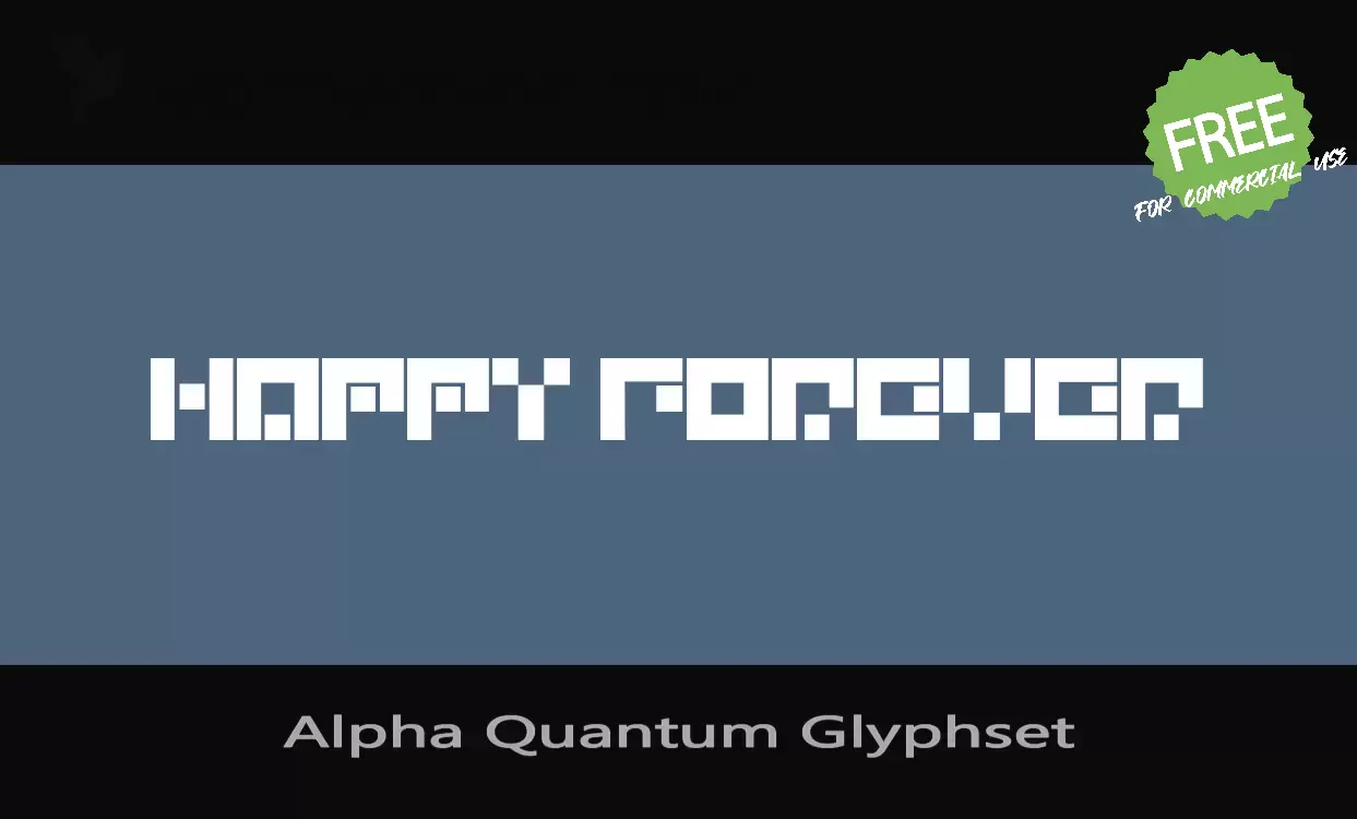 「Alpha-Quantum-Glyphset」字体效果图