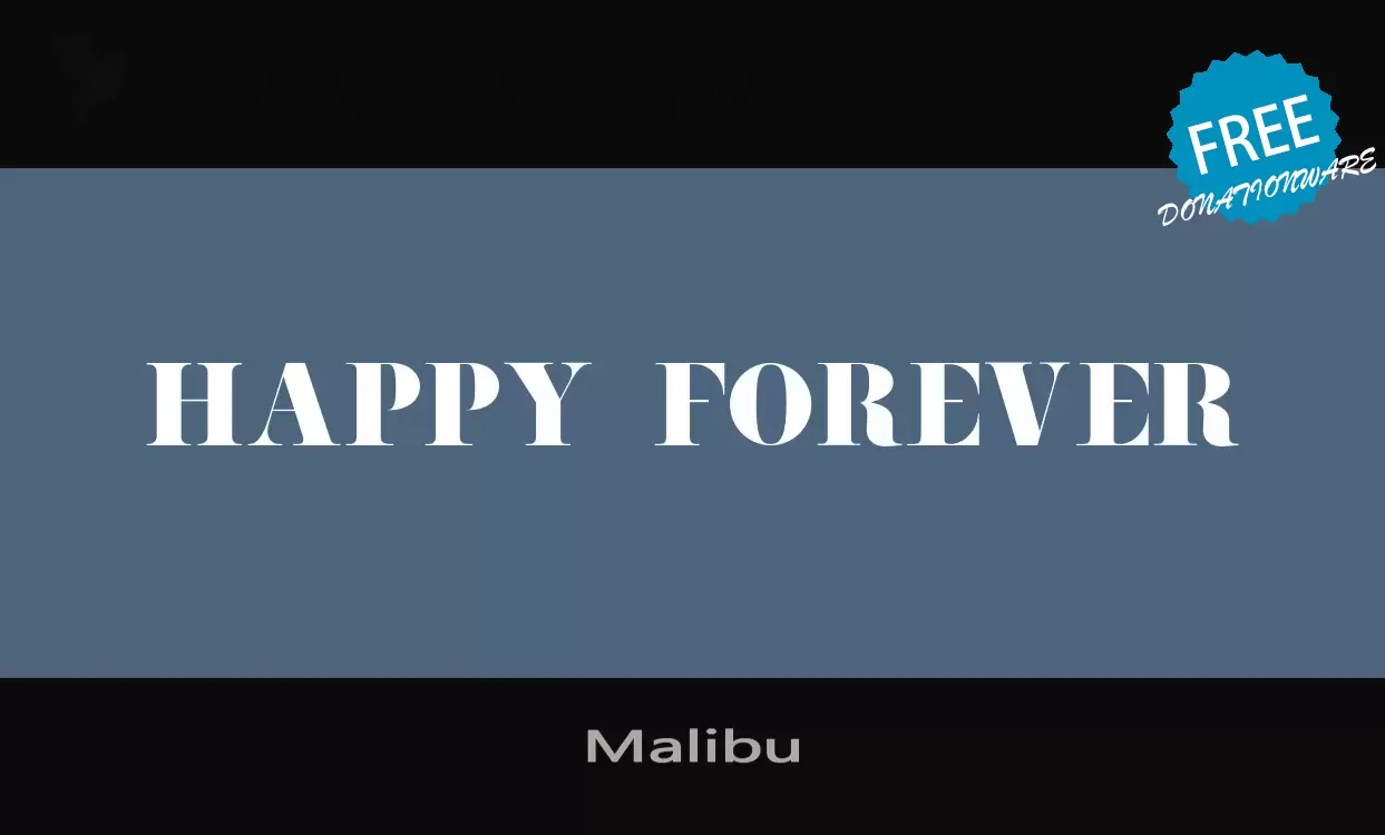 Font Sample of Malibu