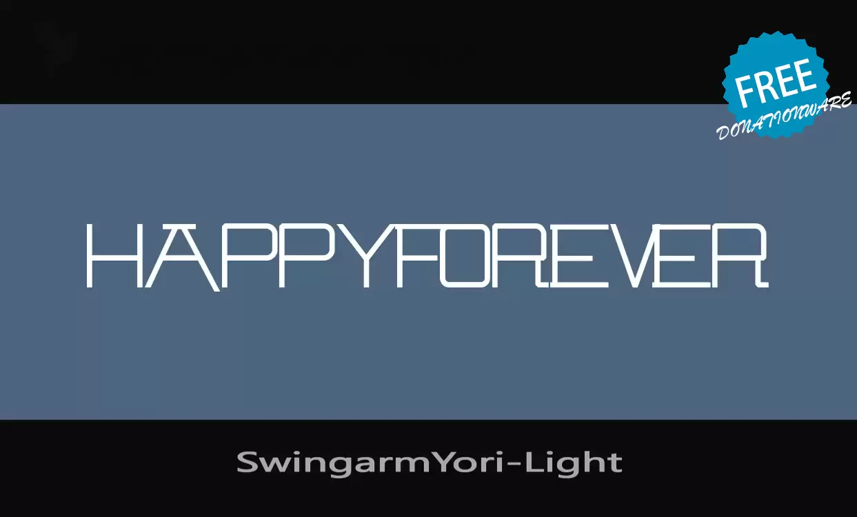 Font Sample of SwingarmYori-Light