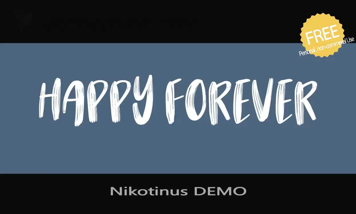 Font Sample of Nikotinus-DEMO