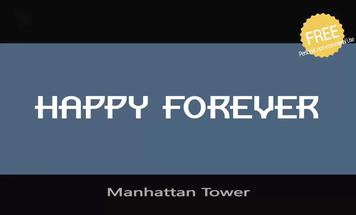 「Manhattan-Tower」字体效果图