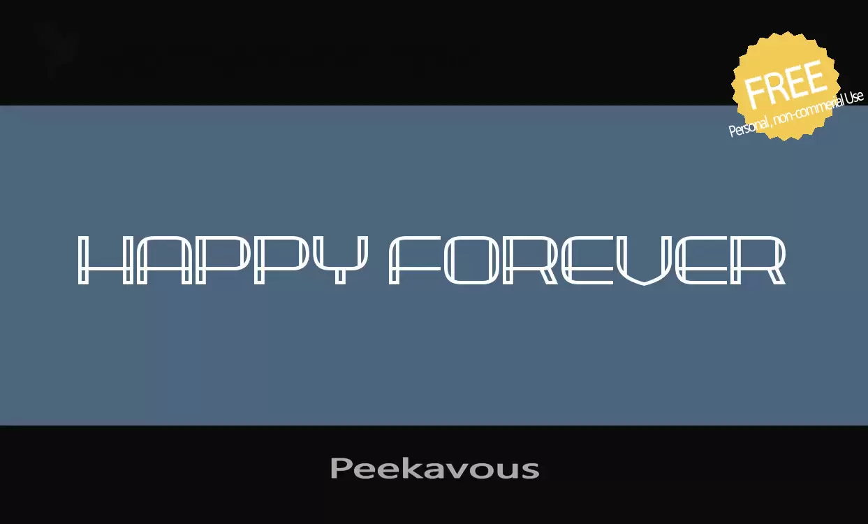 「Peekavous」字体效果图