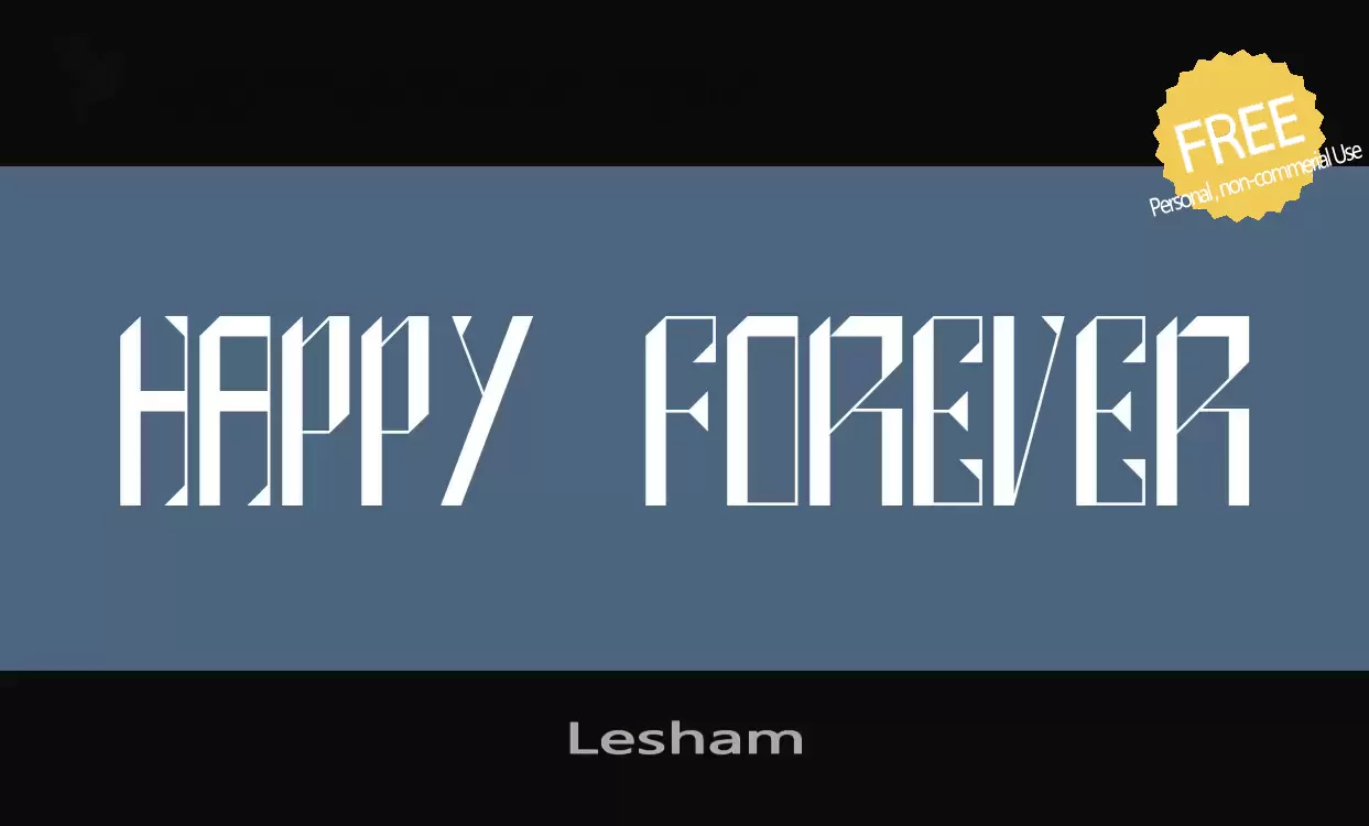「Lesham」字体效果图
