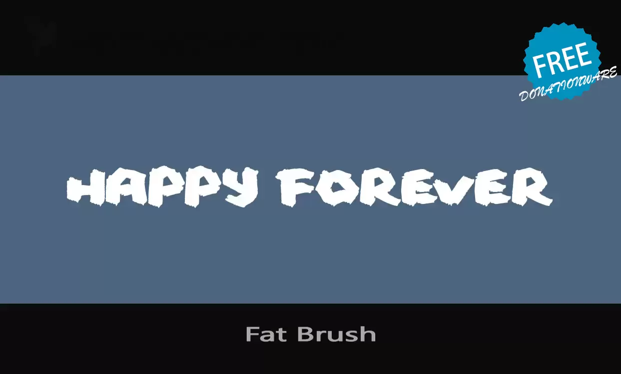 Font Sample of Fat-Brush
