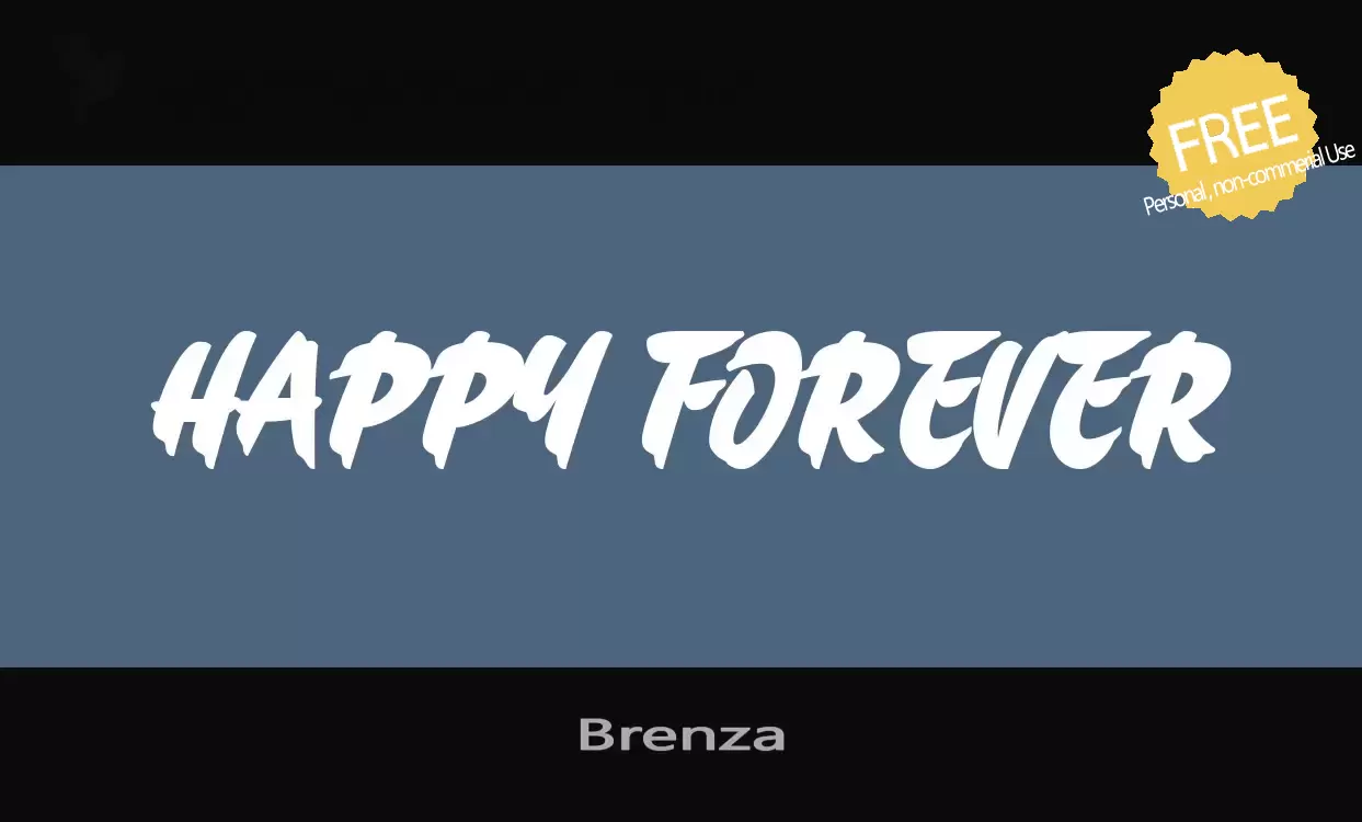 「Brenza」字体效果图