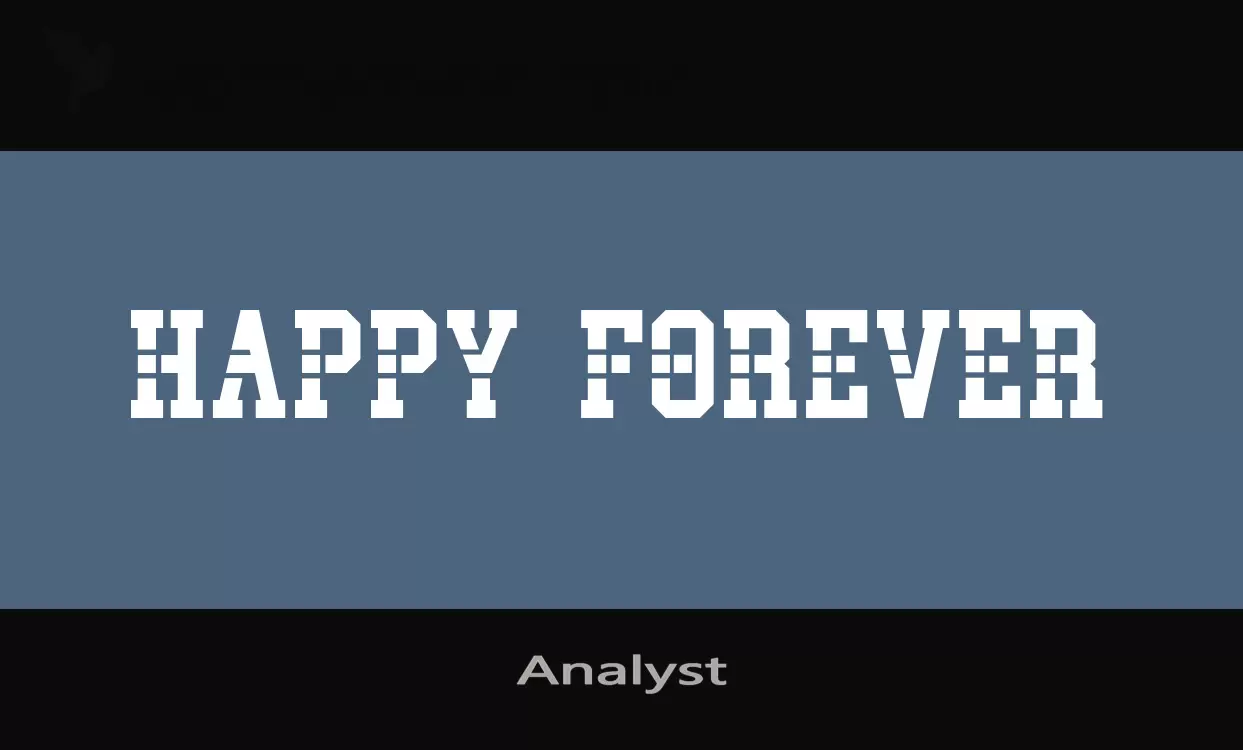 Font Sample of Analyst