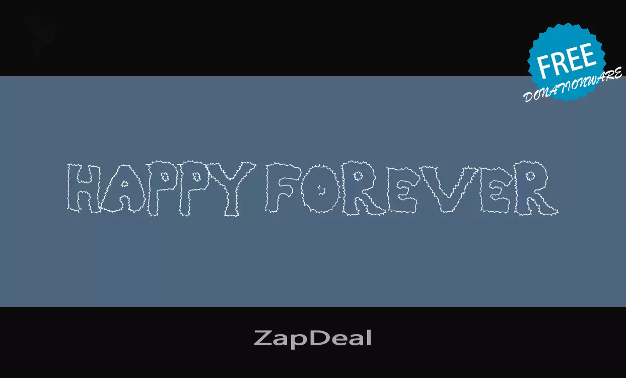 「ZapDeal」字体效果图