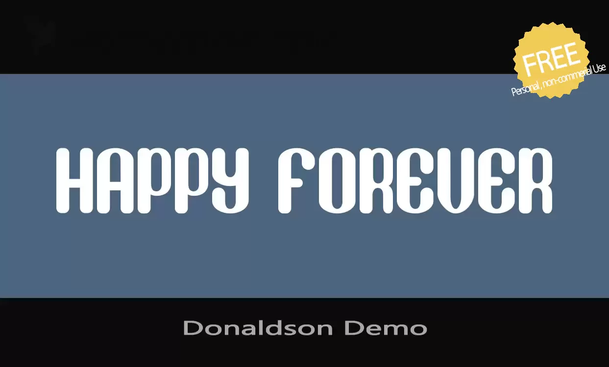 Font Sample of Donaldson-Demo